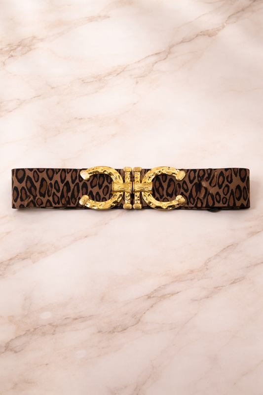 Leopard Print Elastic Belt