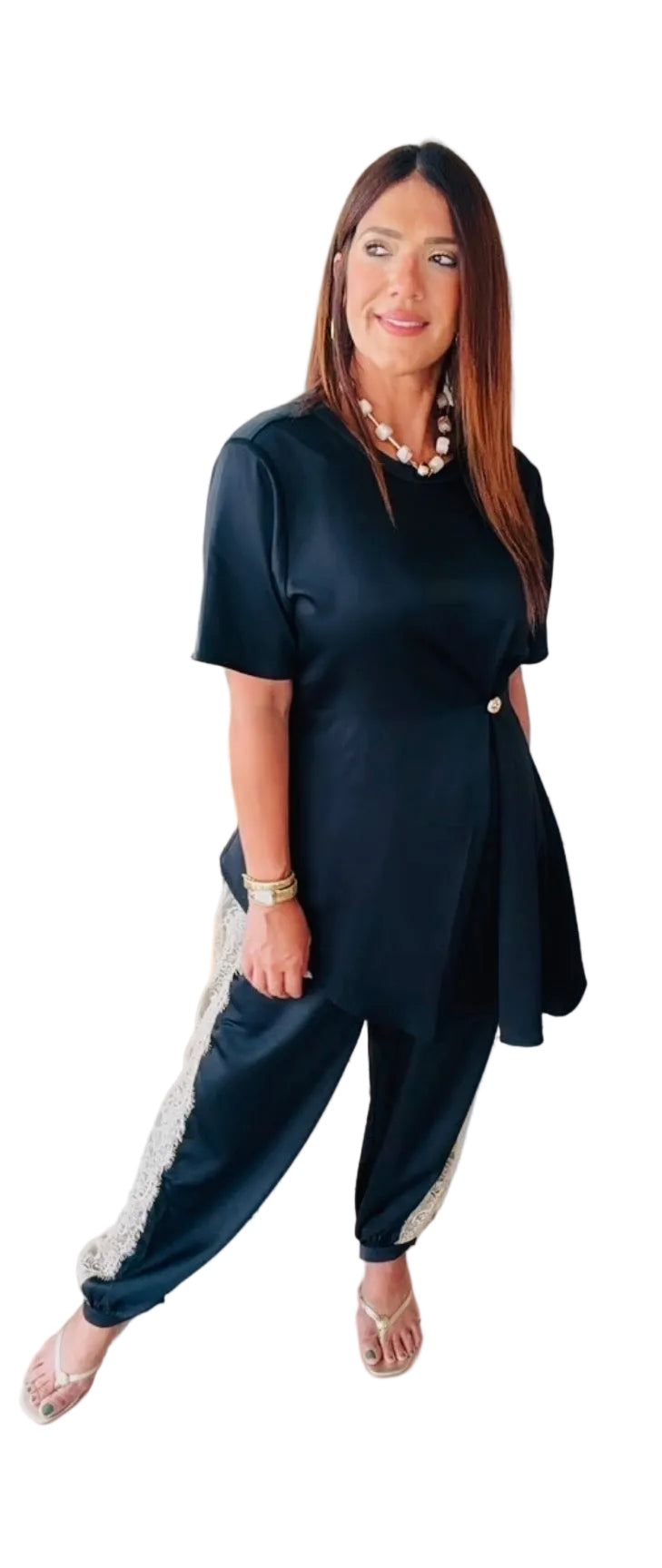 Asymmetrical Black Blouse