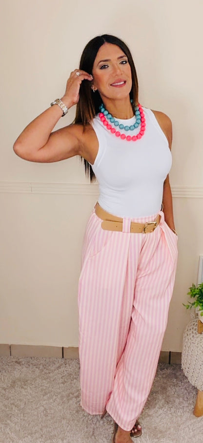 Mónaco Barrel Pants/ Pink