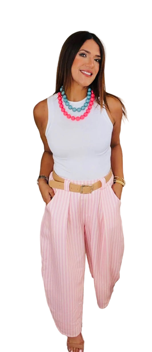 Mónaco Barrel Pants/ Pink