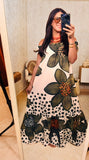 Flower Print Maxi Dress