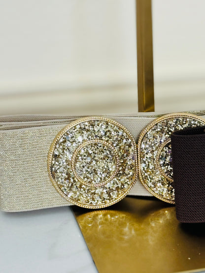 Cholate and gold belt