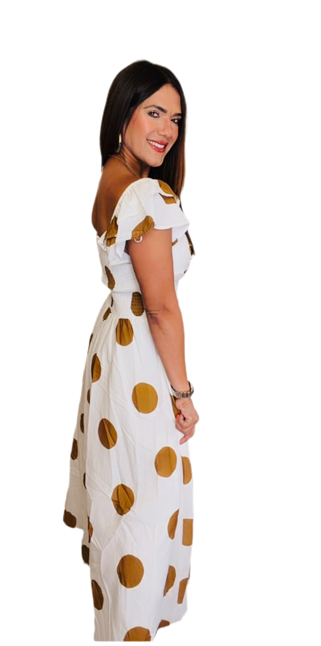 Polka dots midi dress