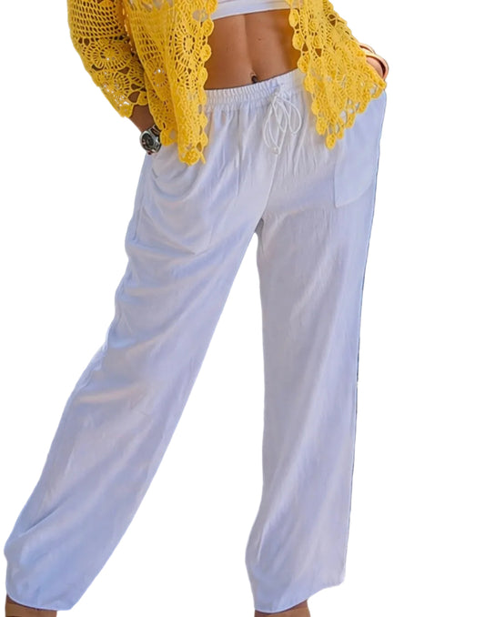 White Summer Flow Pants
