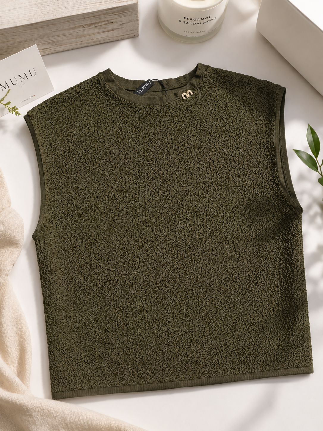 Olive Textured Top