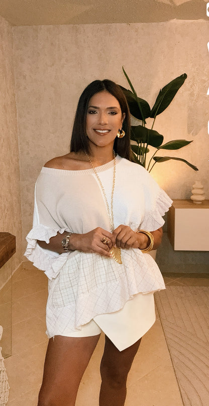 Summer Sand Wide Casual Top