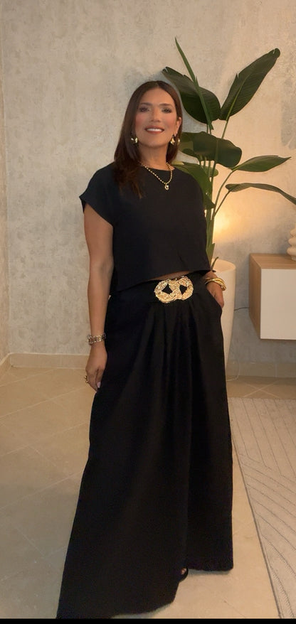 Black Widow  - Top and Skirt Set