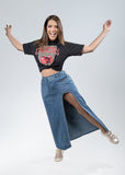 Curve Jean Skirt