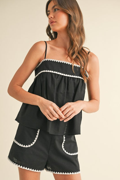 BLACK & WHITE CASUAL SET