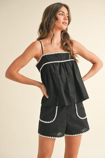 BLACK & WHITE CASUAL SET