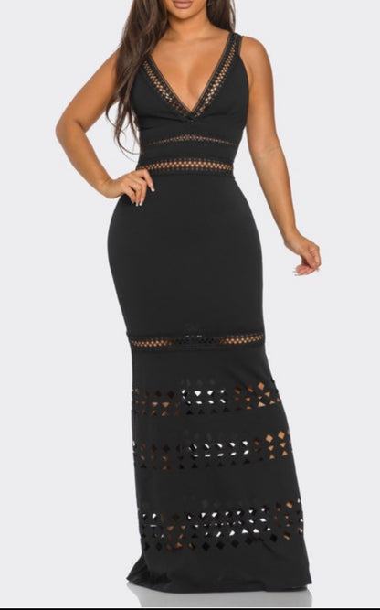 Black Dress V-Neck