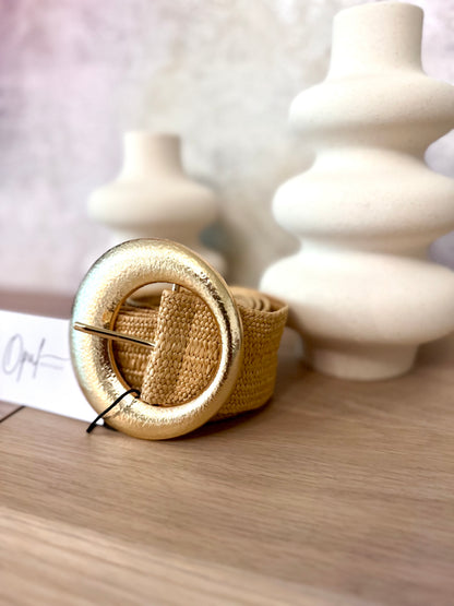 Gold  Casual Belt - One Size