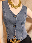 Denim Crop Top Vest