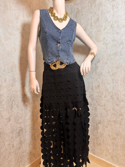 Denim Crop Top Vest